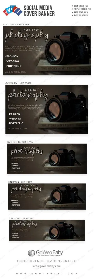 Social Media Cover Banner - Fashion Photography For Website Marketing