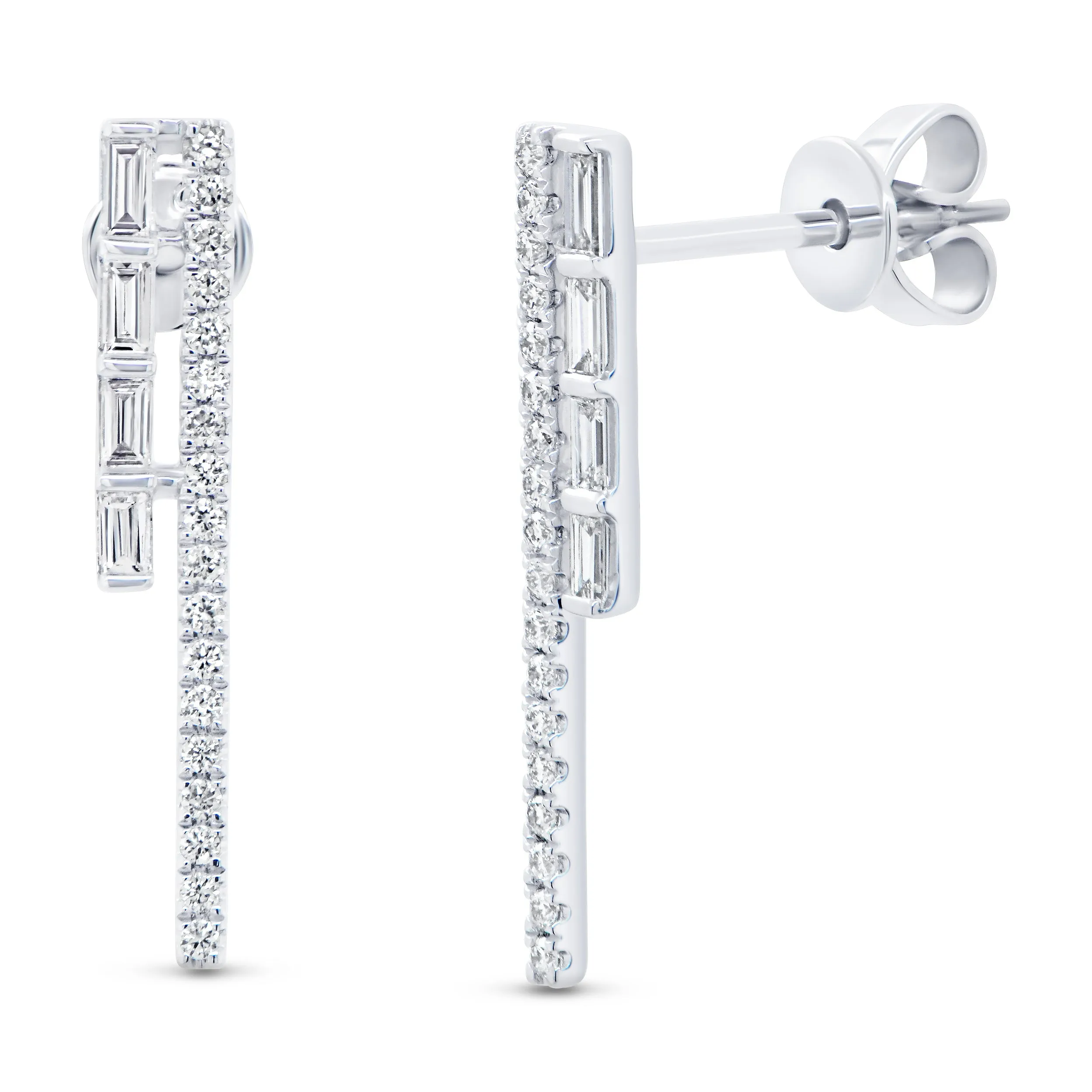 Uneek 2-Row Earring 18K White Gold ER1404