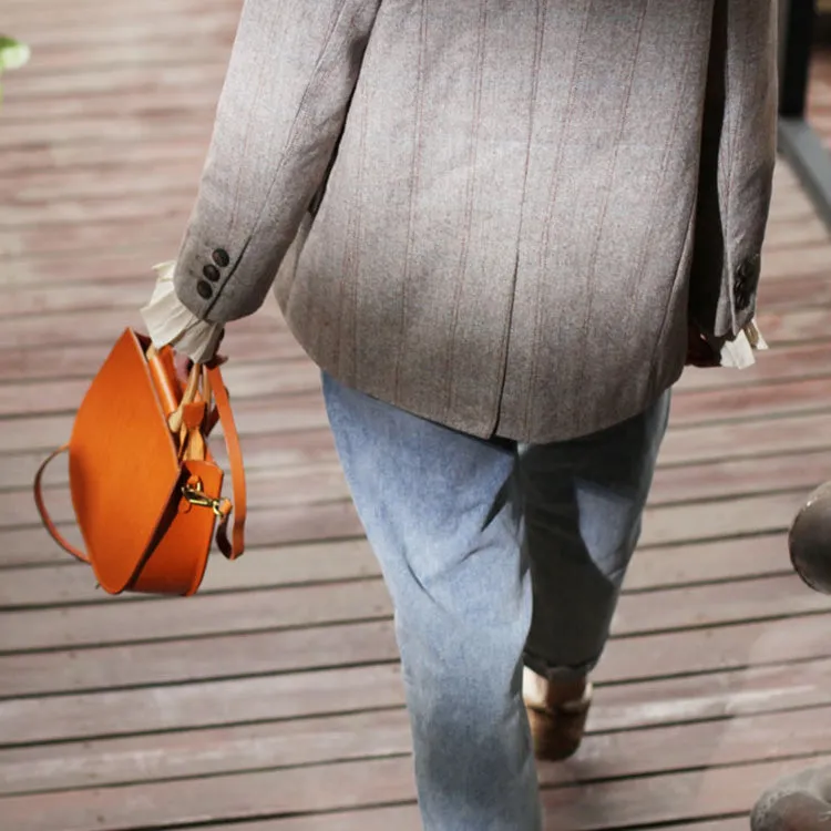 Vintage Women's Small Real Leather Crossbody Handbags Over the Shoulder Purse for Women