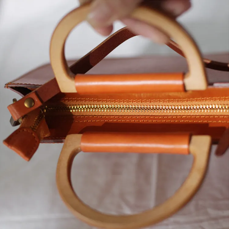 Vintage Women's Small Real Leather Crossbody Handbags Over the Shoulder Purse for Women