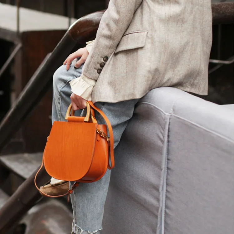 Vintage Women's Small Real Leather Crossbody Handbags Over the Shoulder Purse for Women