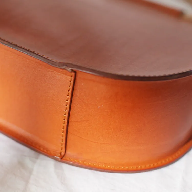 Vintage Women's Small Real Leather Crossbody Handbags Over the Shoulder Purse for Women