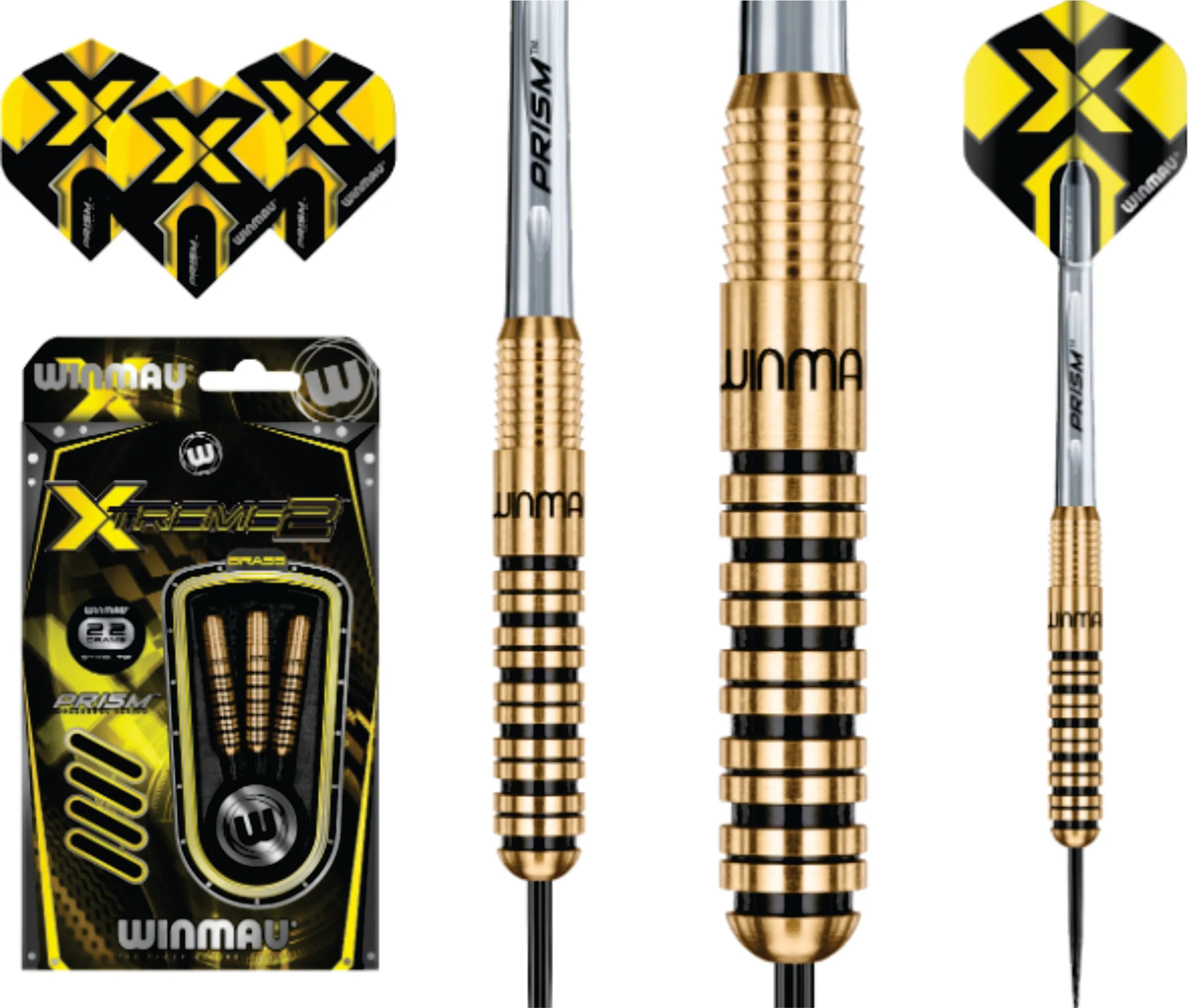 Winmau Extreme 2 Brass Darts 22 24 grams